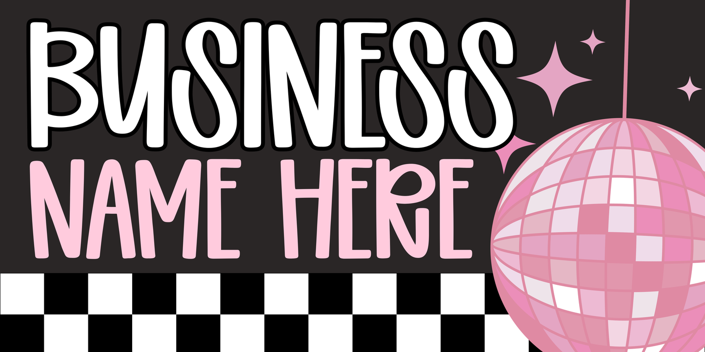 Checkered Disco Facebook Cover Template