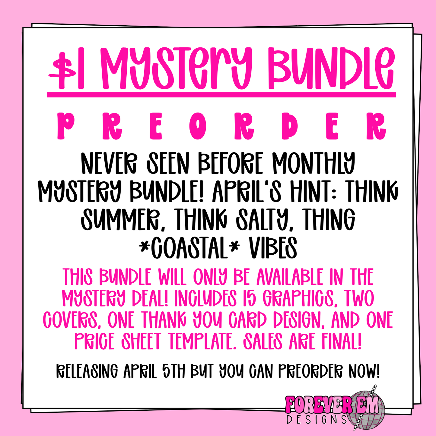 $1 Mystery Bundle - April PREORDER