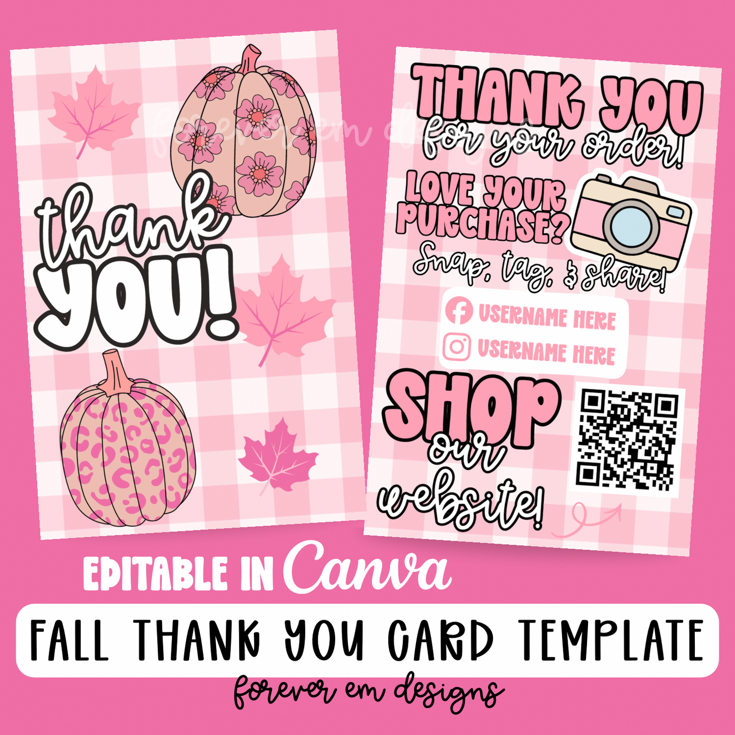 4x6 Fall Thank You Card Bundle
