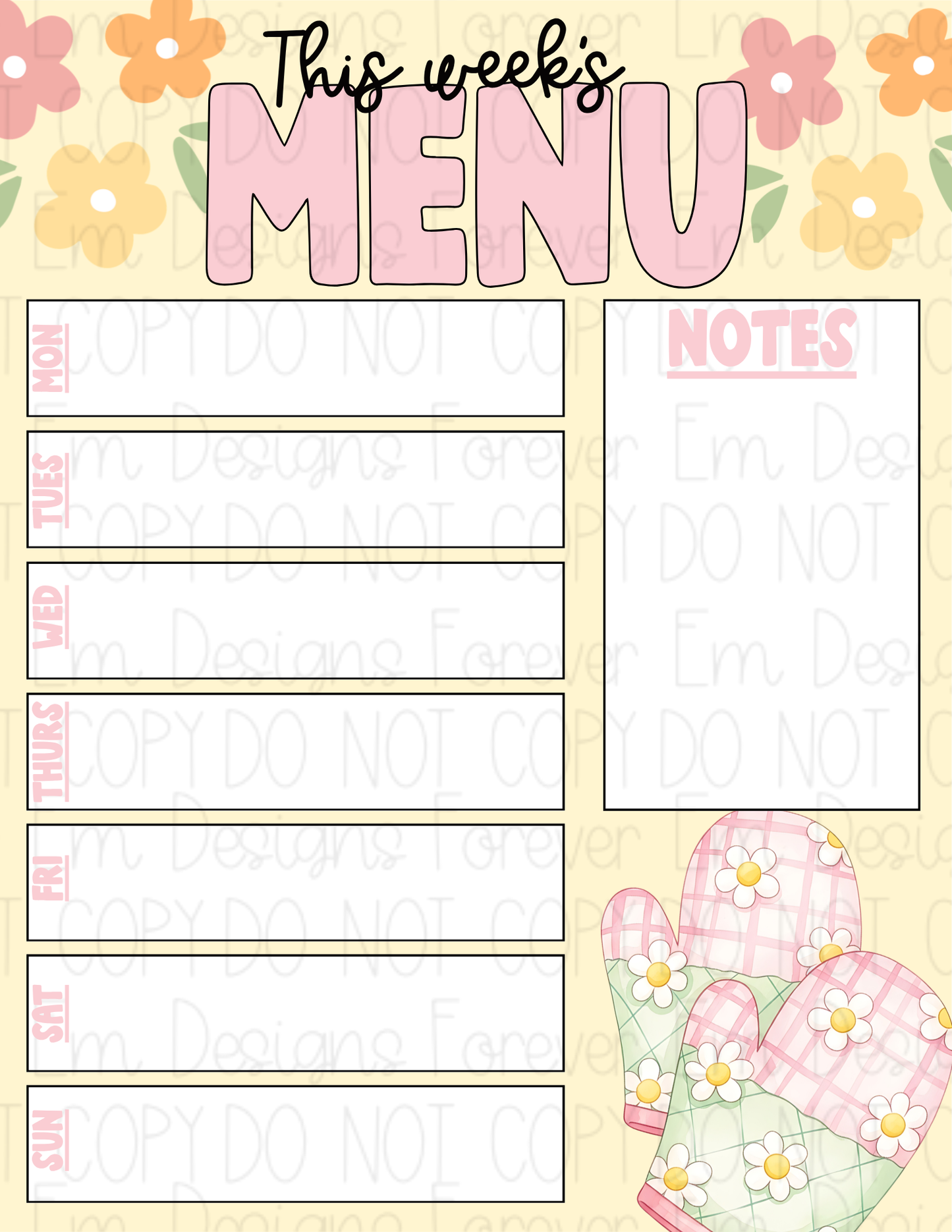 Meal Plan template