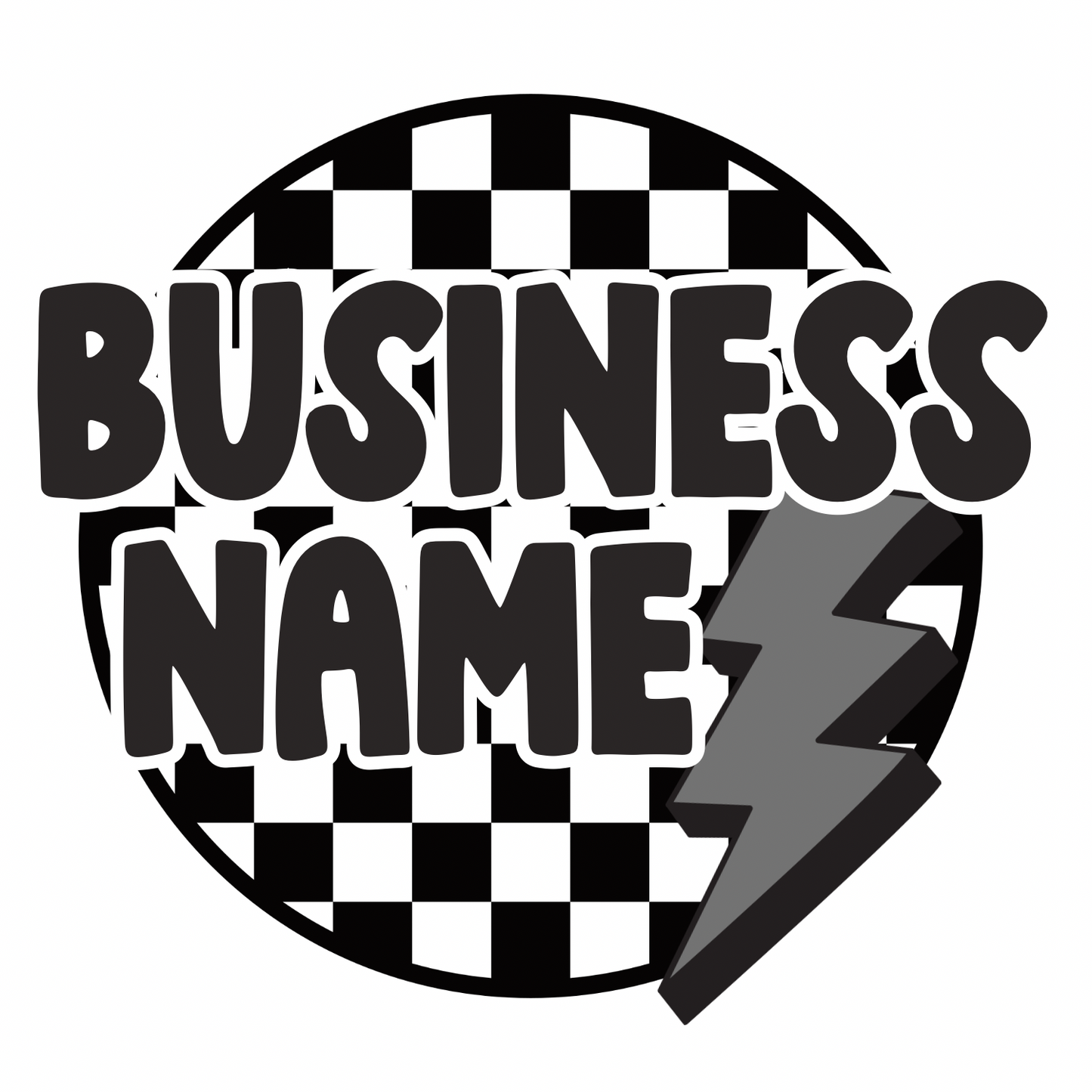 B&W/Bolt checkered logo