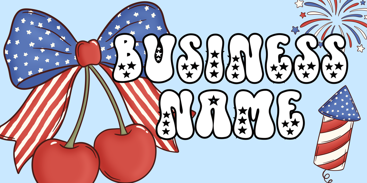 Preppy 4th of July Facebook Cover Template