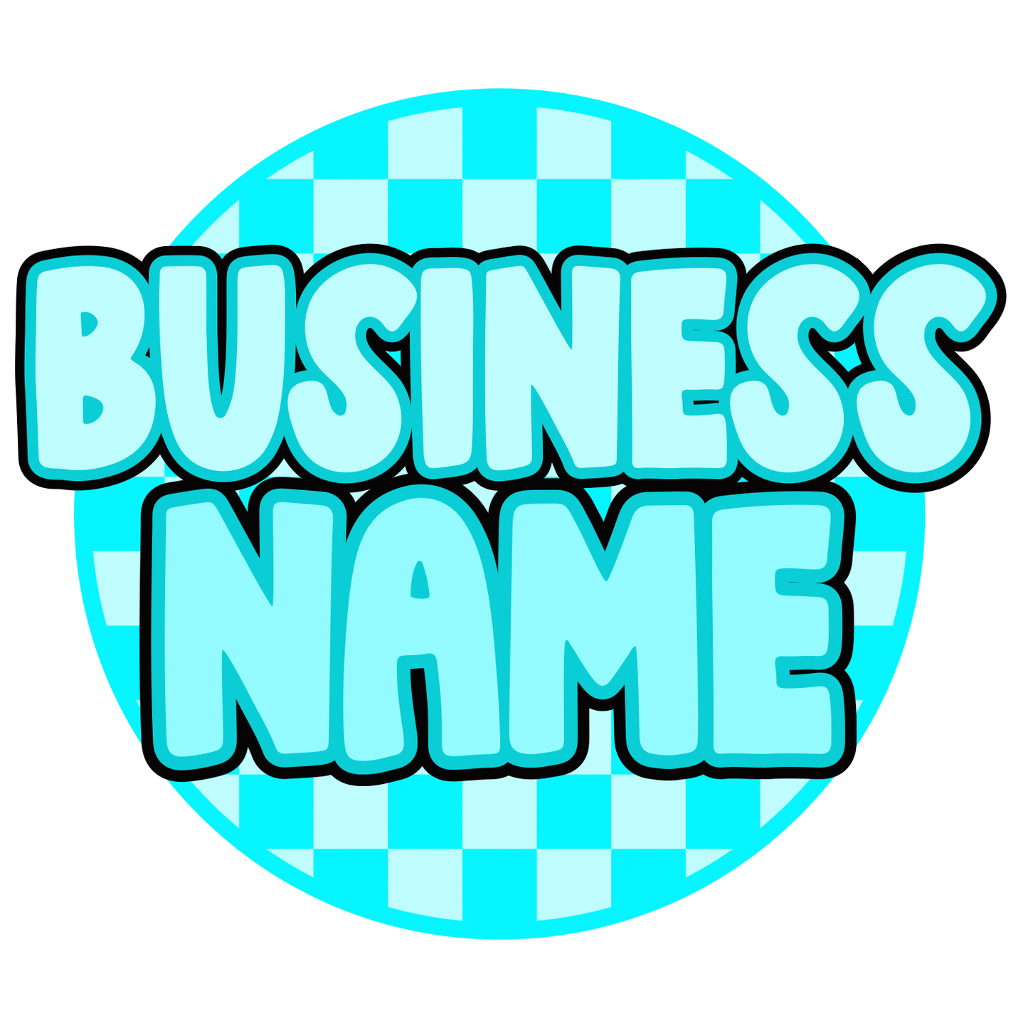 Teal checkered logo