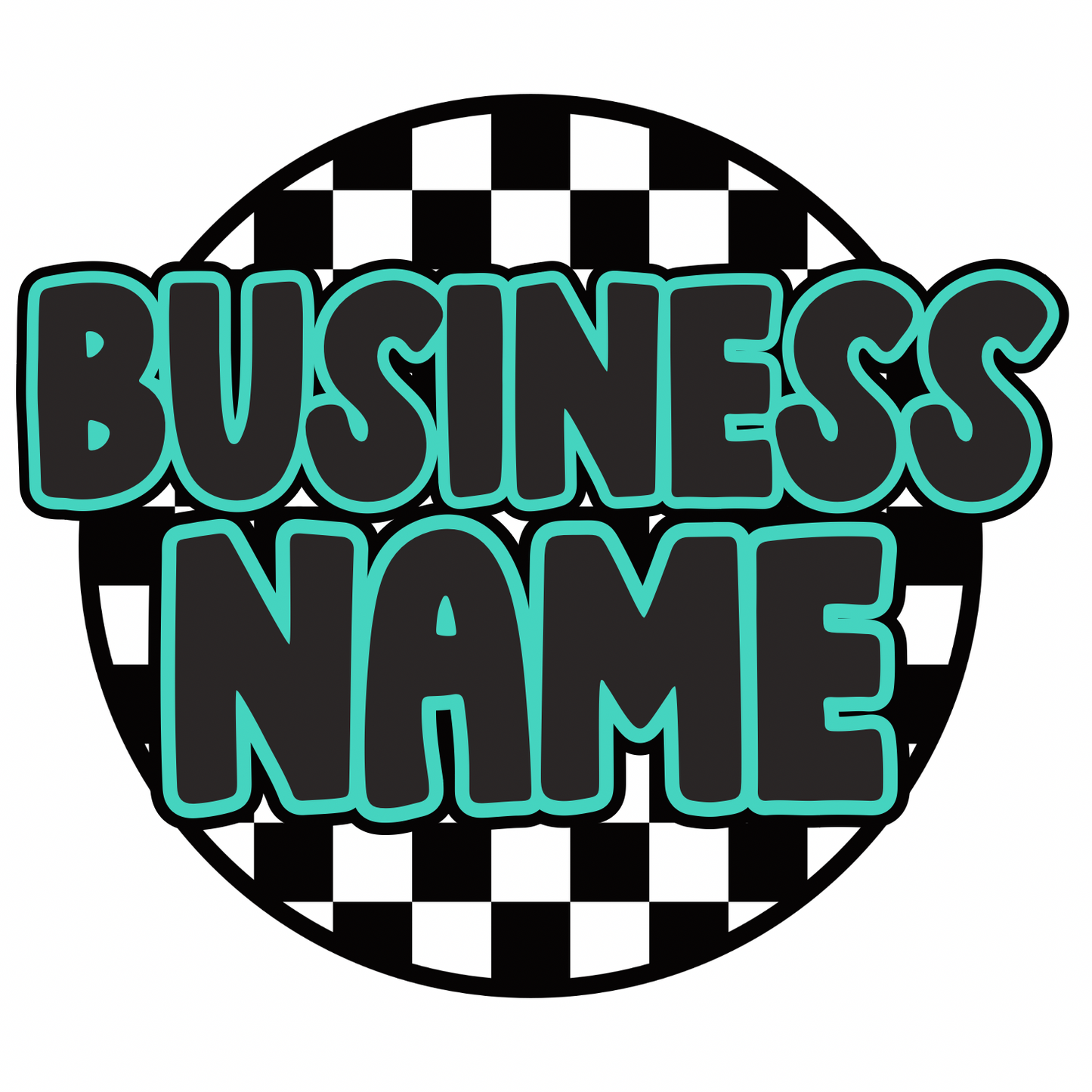 B&Mint checkered logo