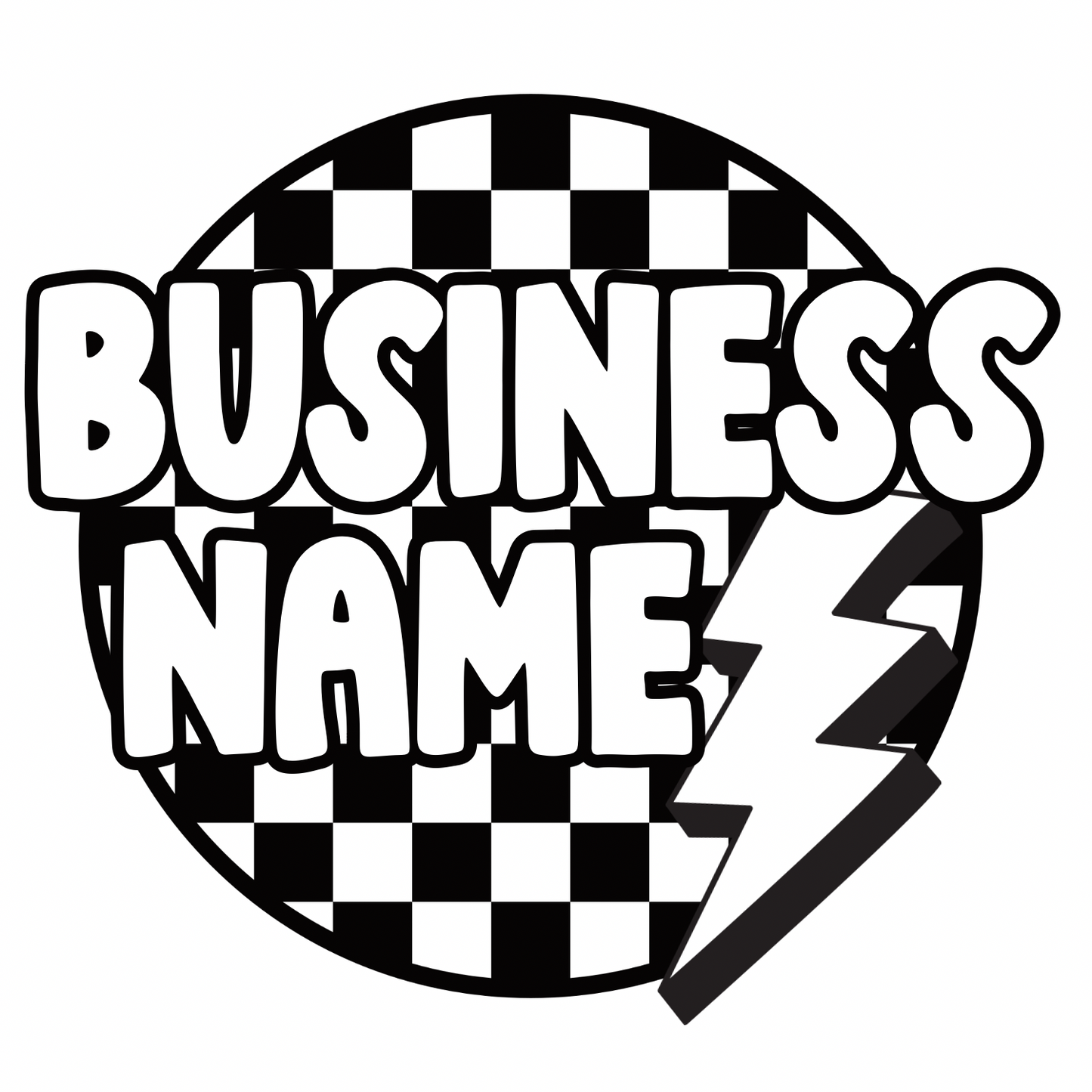 W/Bolt checkered logo