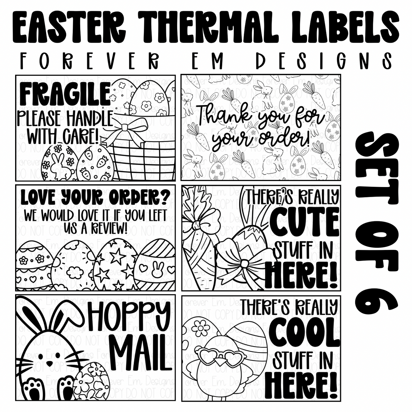 Easter Thermal Label Bundle (Commercial use)