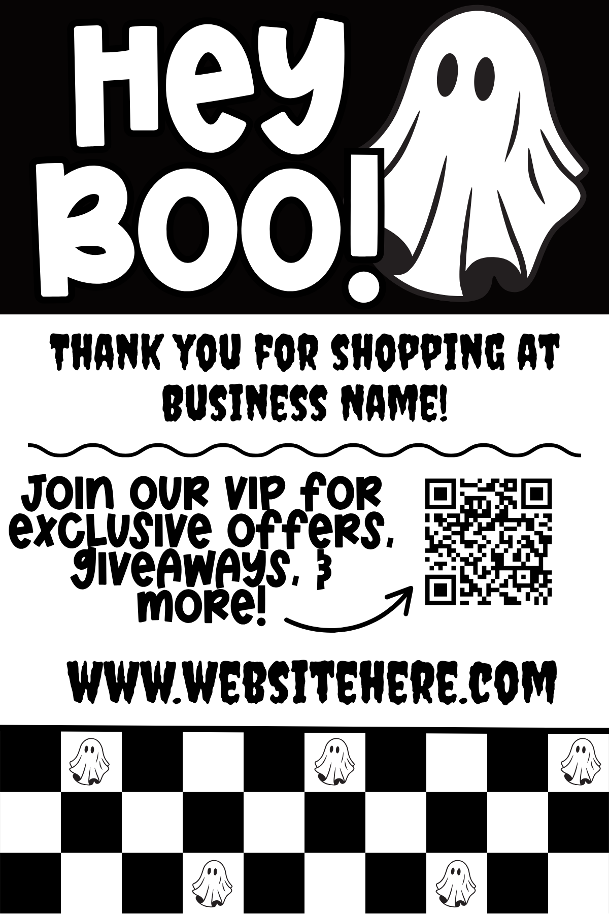 6x4 Halloween customizable thermal label design