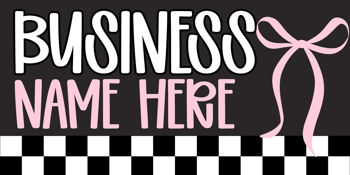 Checkered Bow Facebook Cover Template