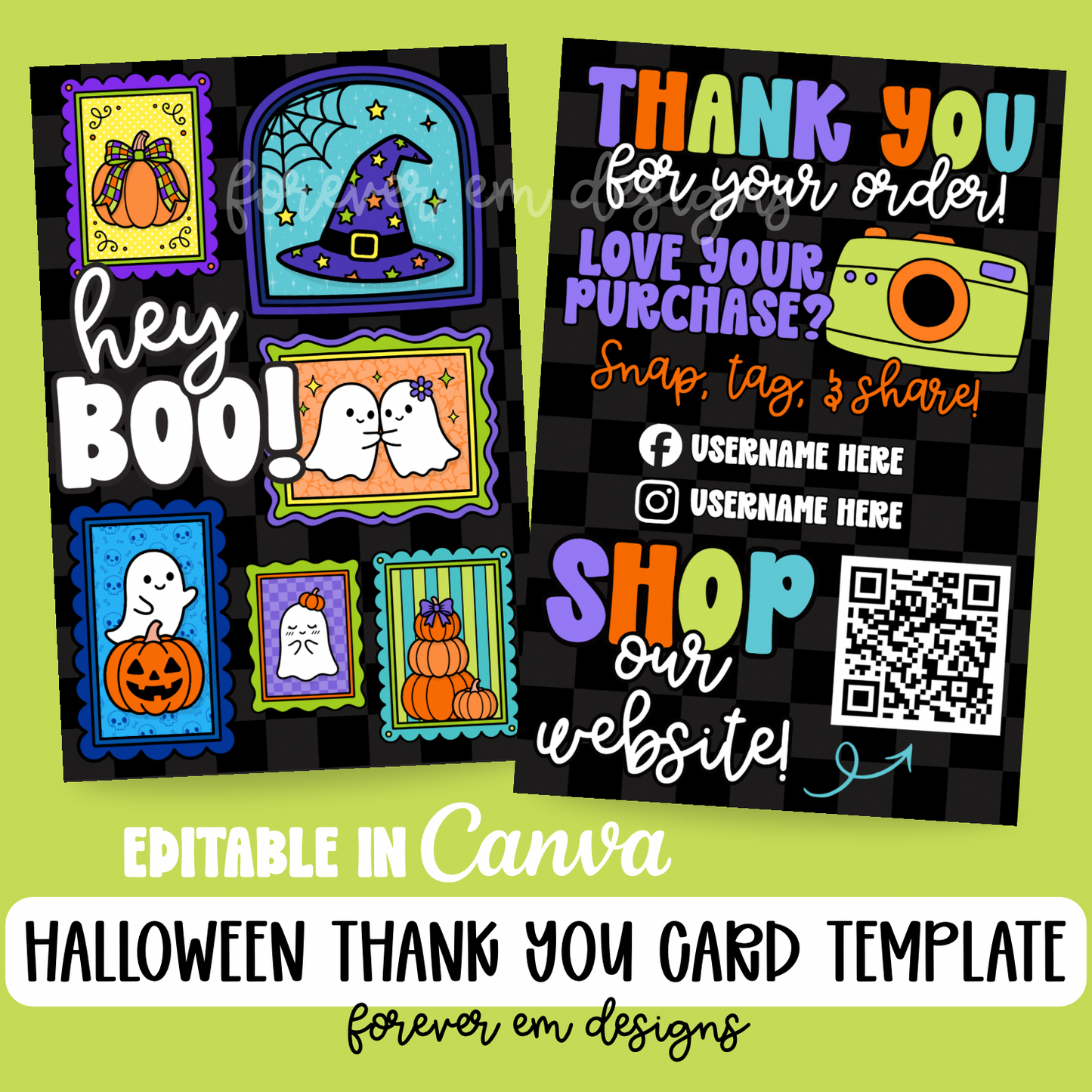 4x6 Halloween Thank You Card Bundle