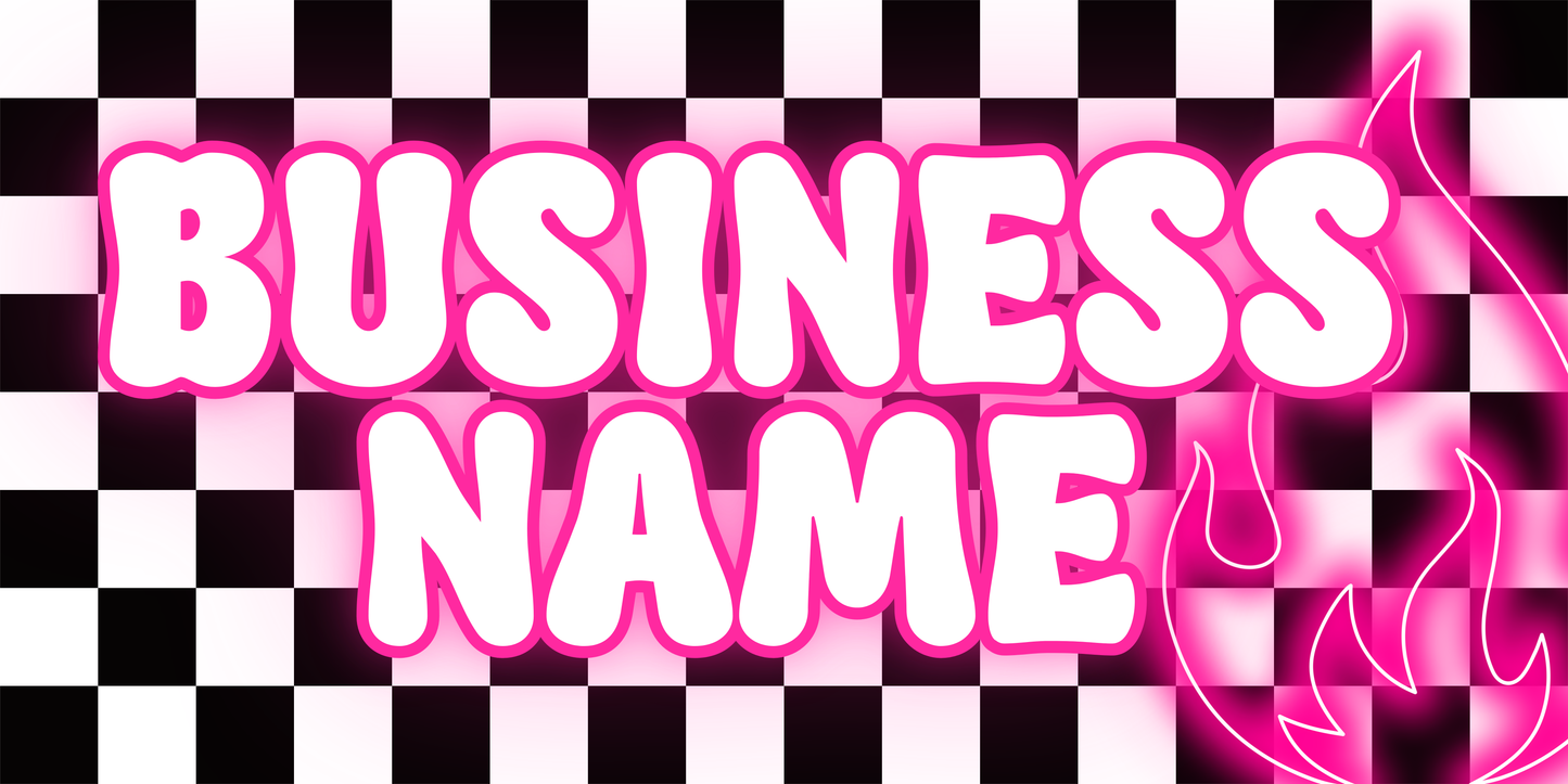 Pink Neon Fire Facebook Cover