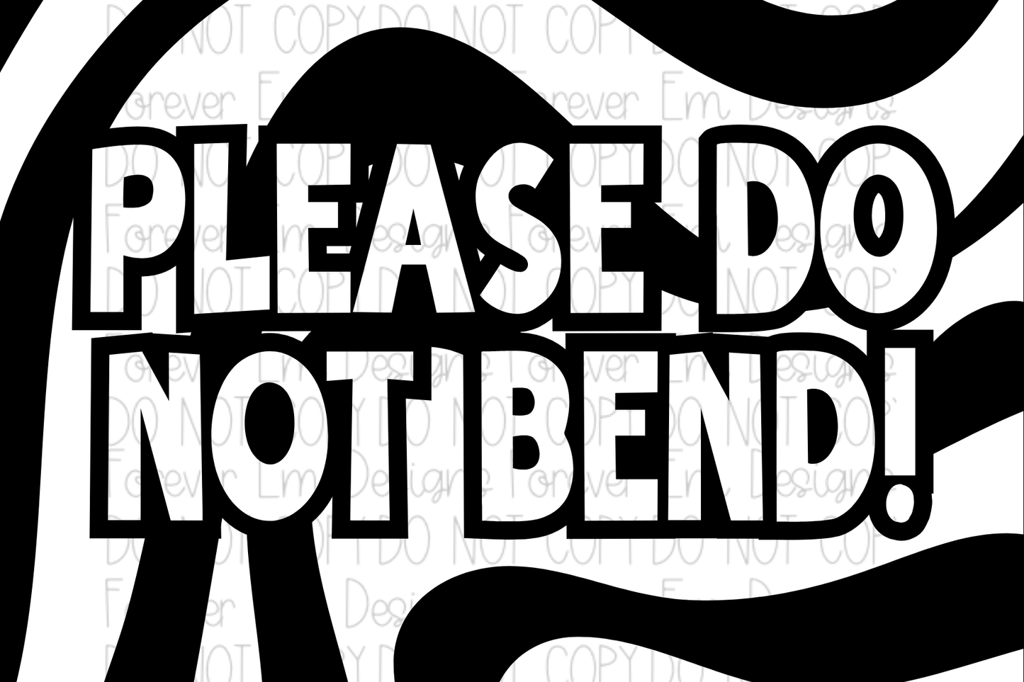 Do not bend thermal label design