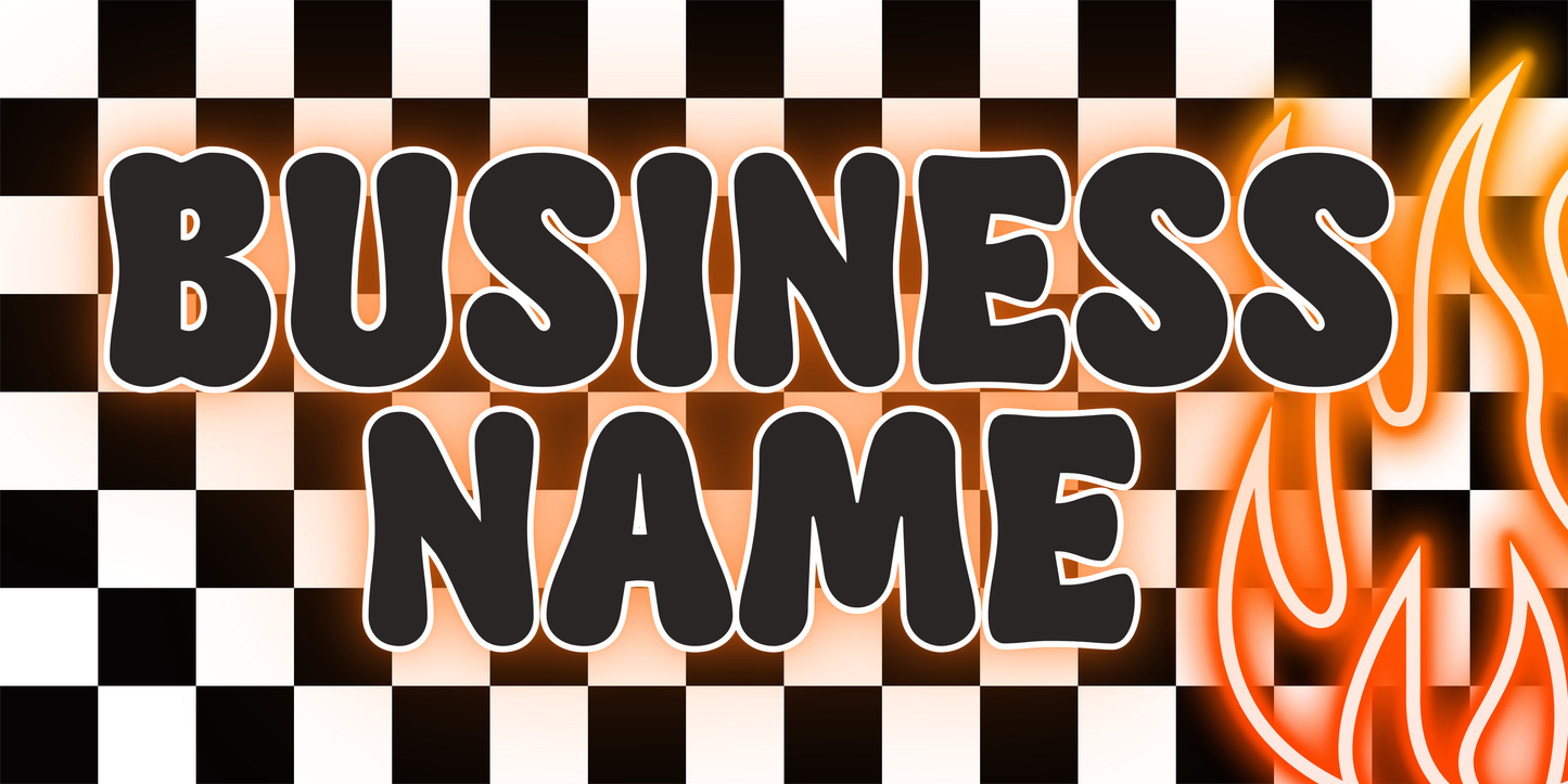 Orangr Neon Fire Facebook Cover