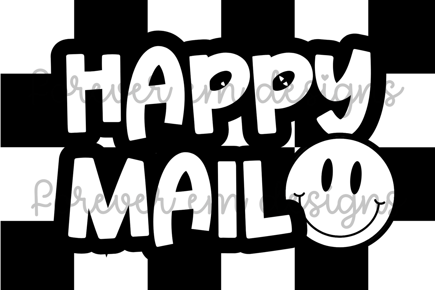 Happy Mail Thermal Sticker Design