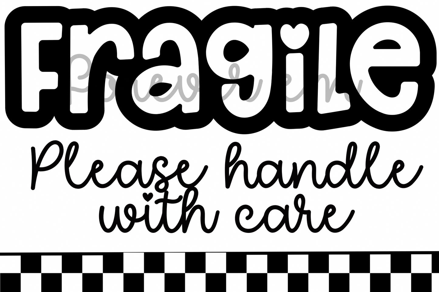 Fragile Thermal Sticker Design