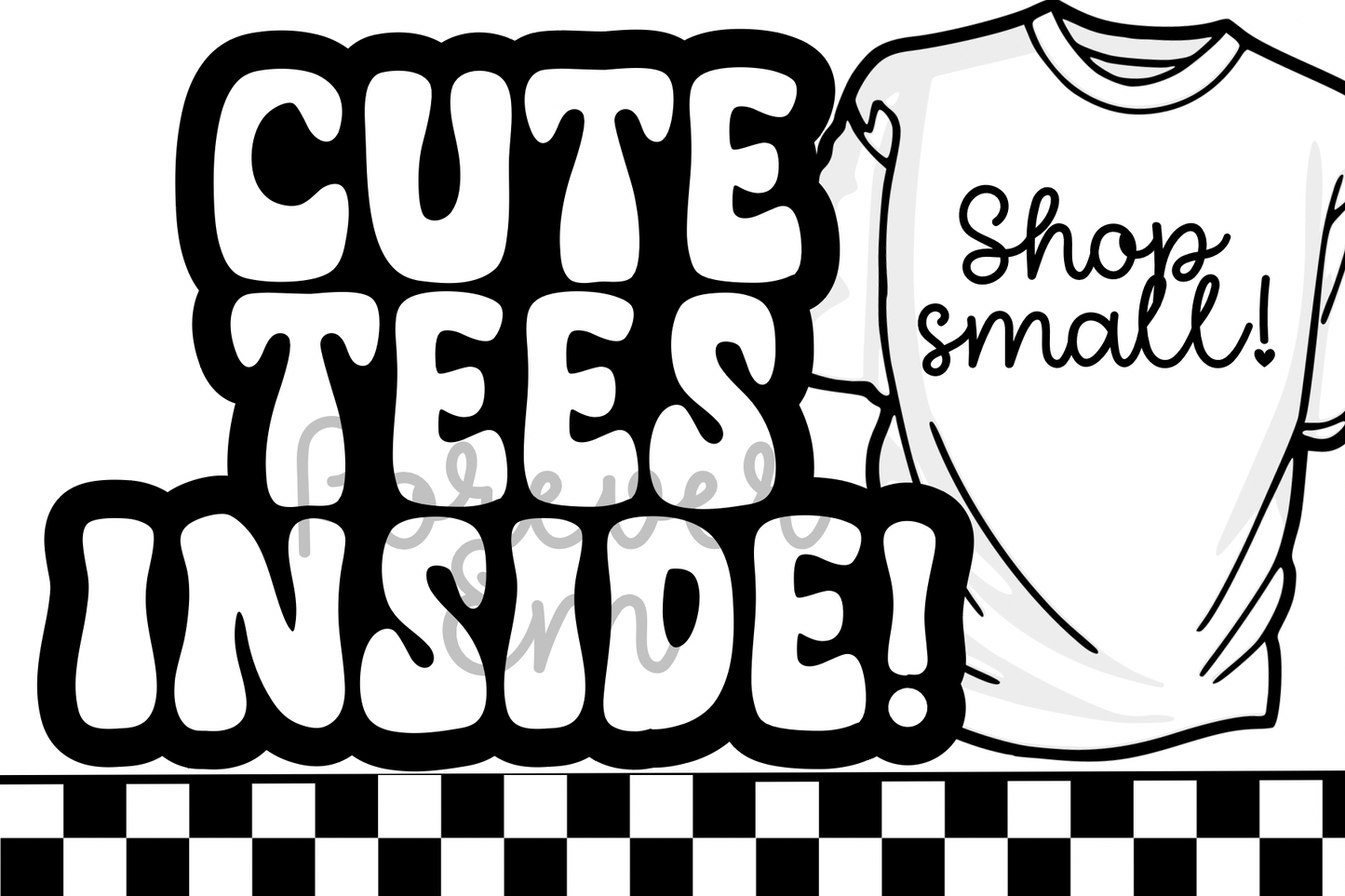 Cute Tees Inside Thermal Sticker Design