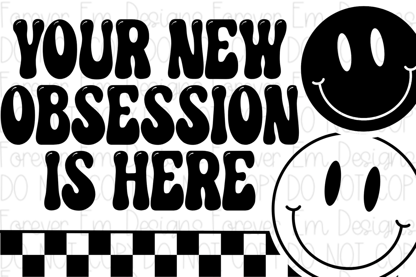 New Obsession thermal label design