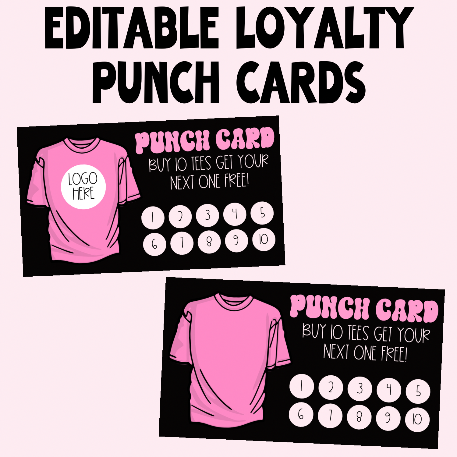 Black and pink punch card design – Forever Em Designs black-and-pink-punch-card-design-forever-em-designs