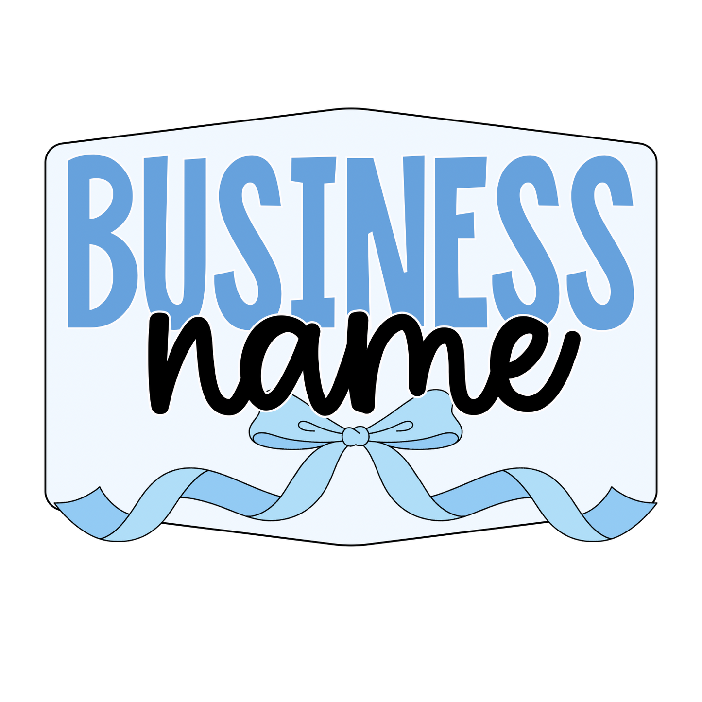 Blue Bow Premade Logo