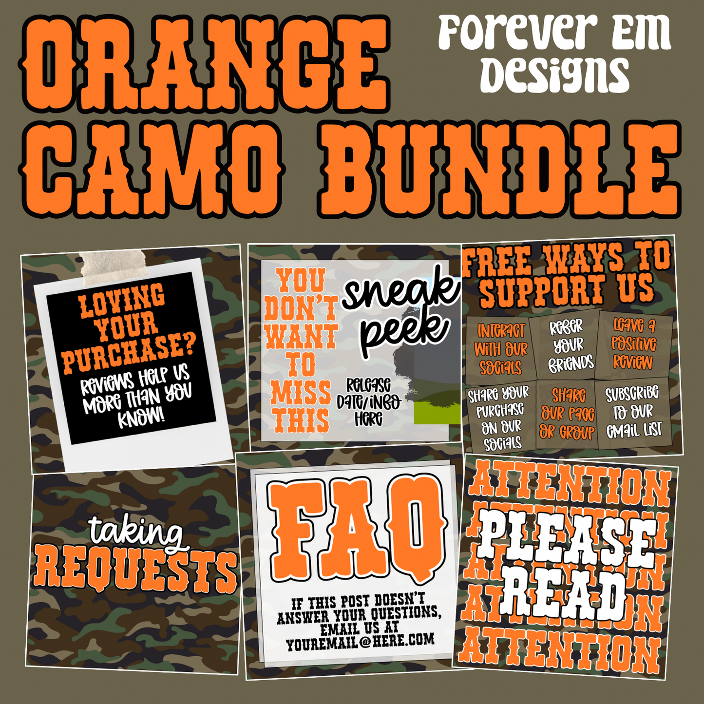 Orange Camo Bundle