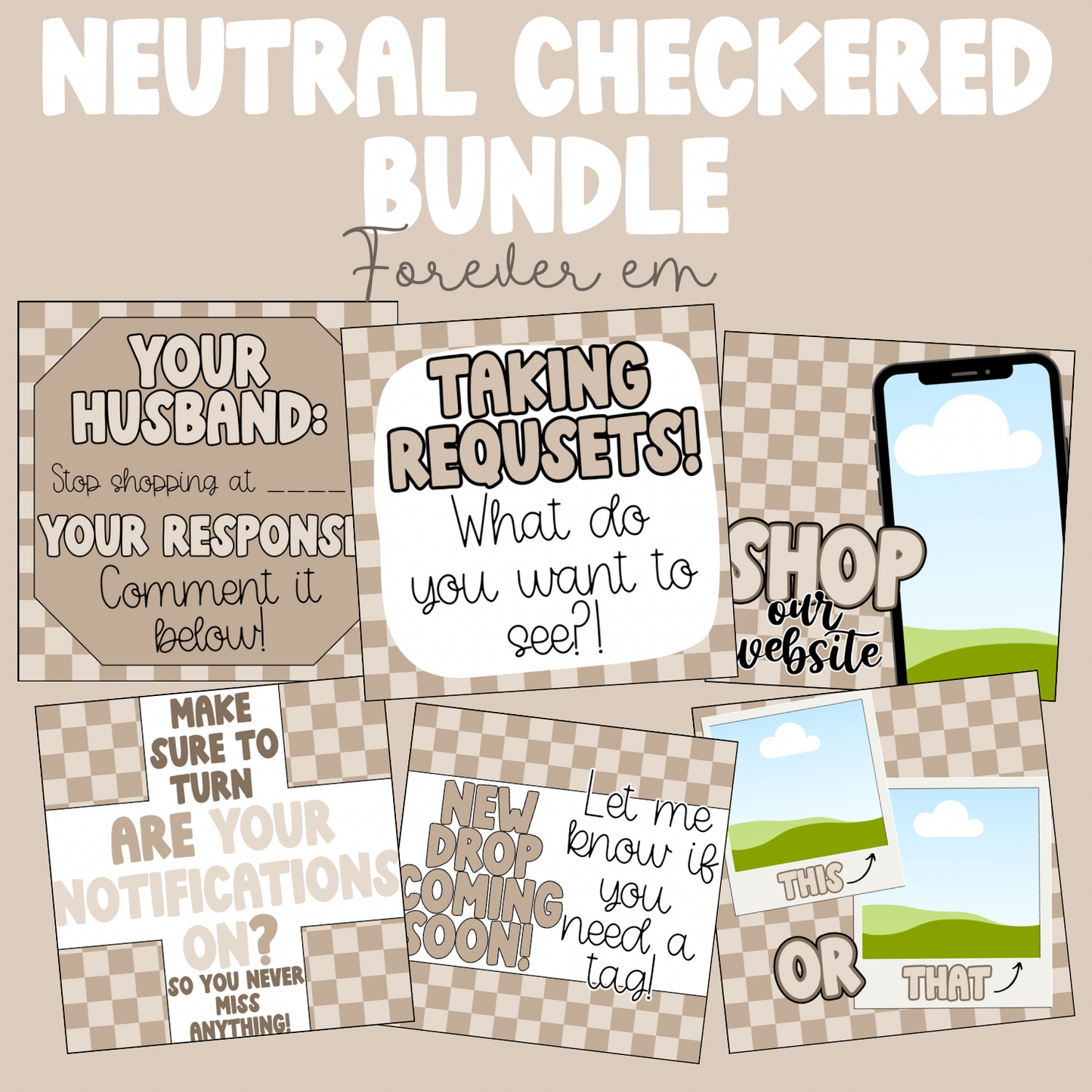 Neutral checkered bundle