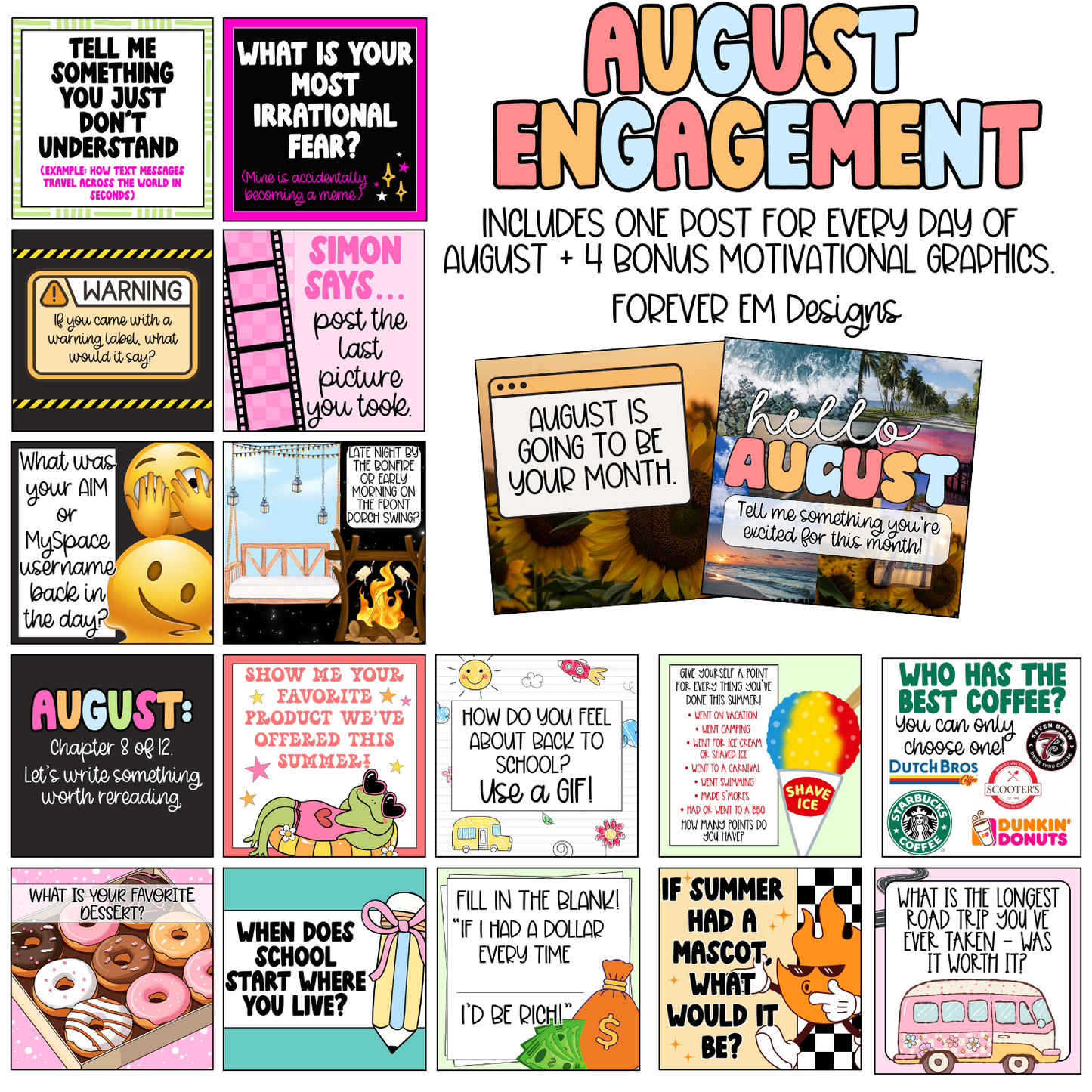 Monthly Engagement Bundle- August