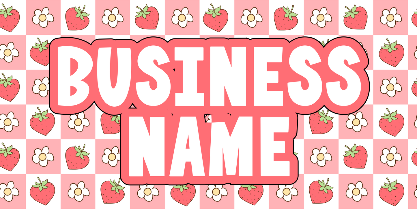 Checkered Strawberry Facebook Cover