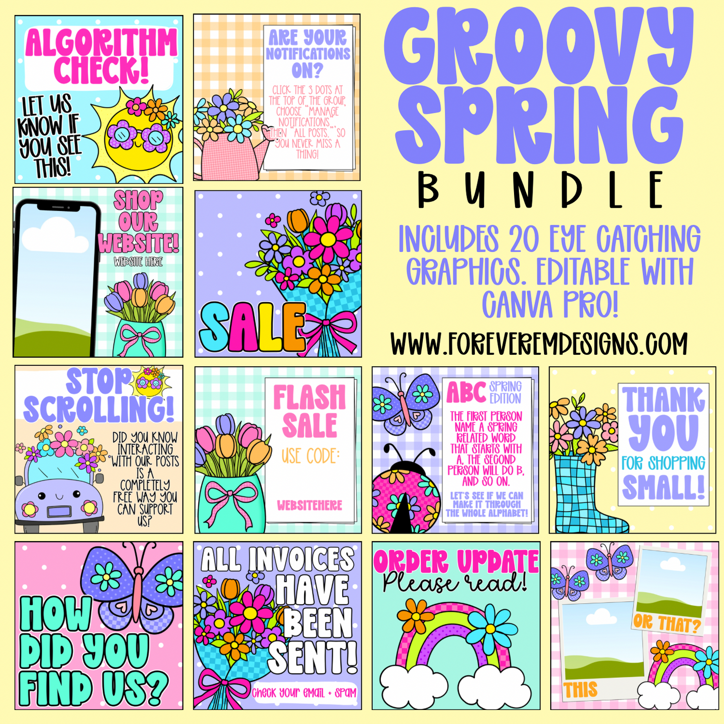 Groovy Spring Graphic Bundle