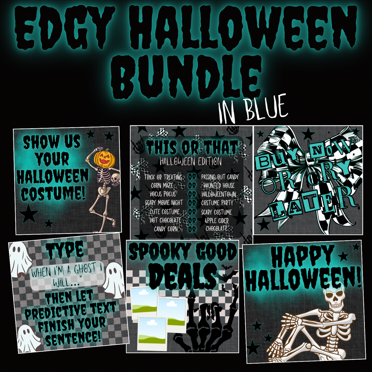 Edgy Halloween Bundle- In Blue (2024)