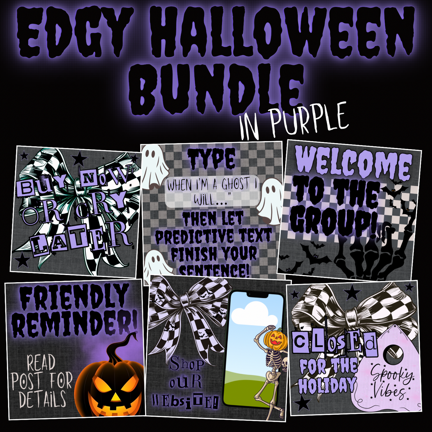 Edgy Halloween Bundle- In Purple (2024)