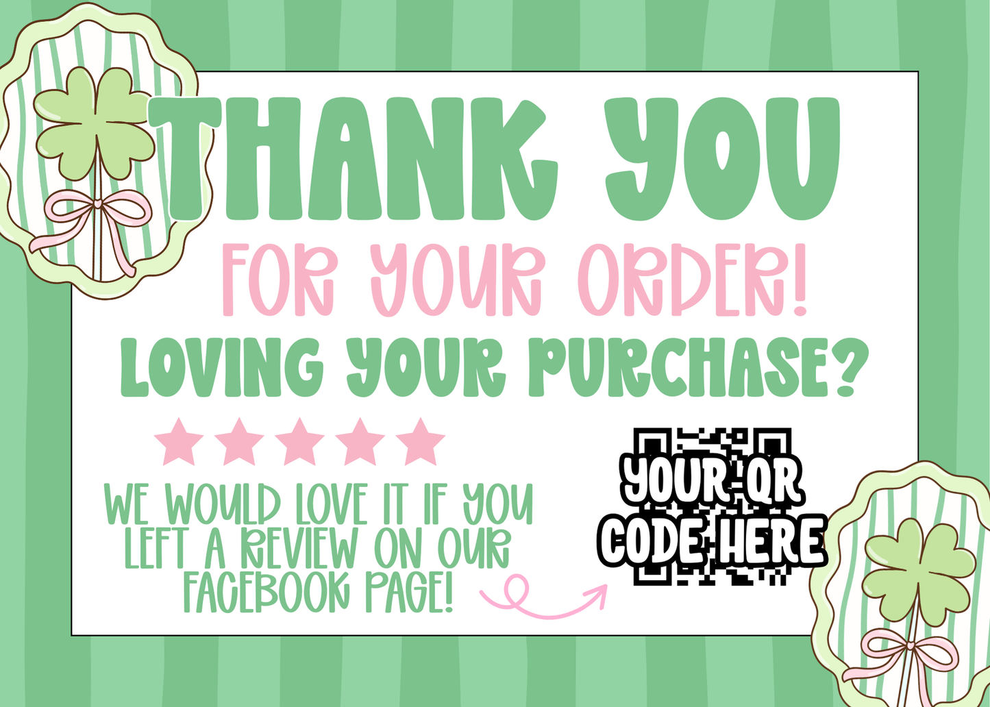 St. Patrick’s Day Thank You Card Template