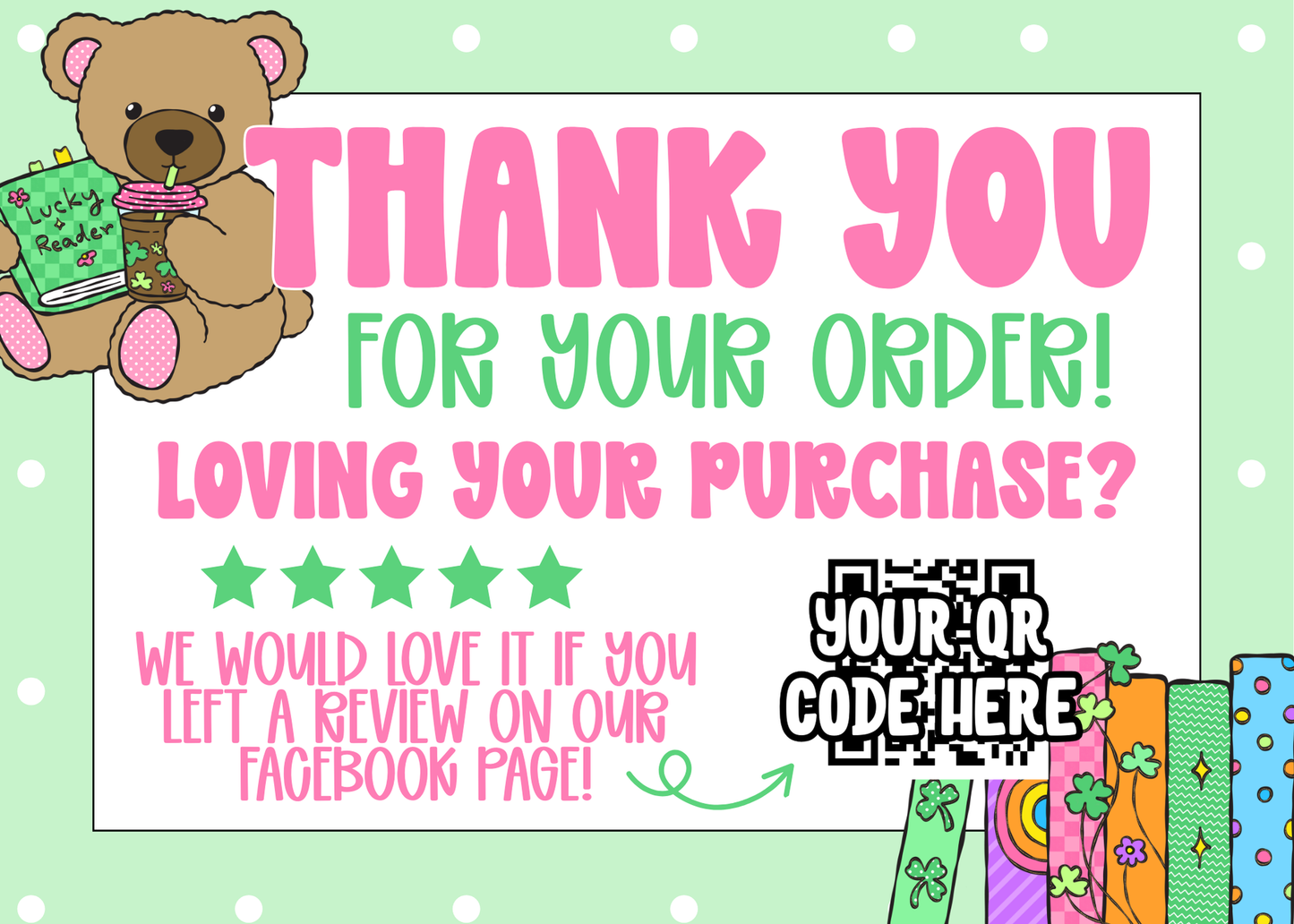 St. Patrick’s Day Thank You Card Template