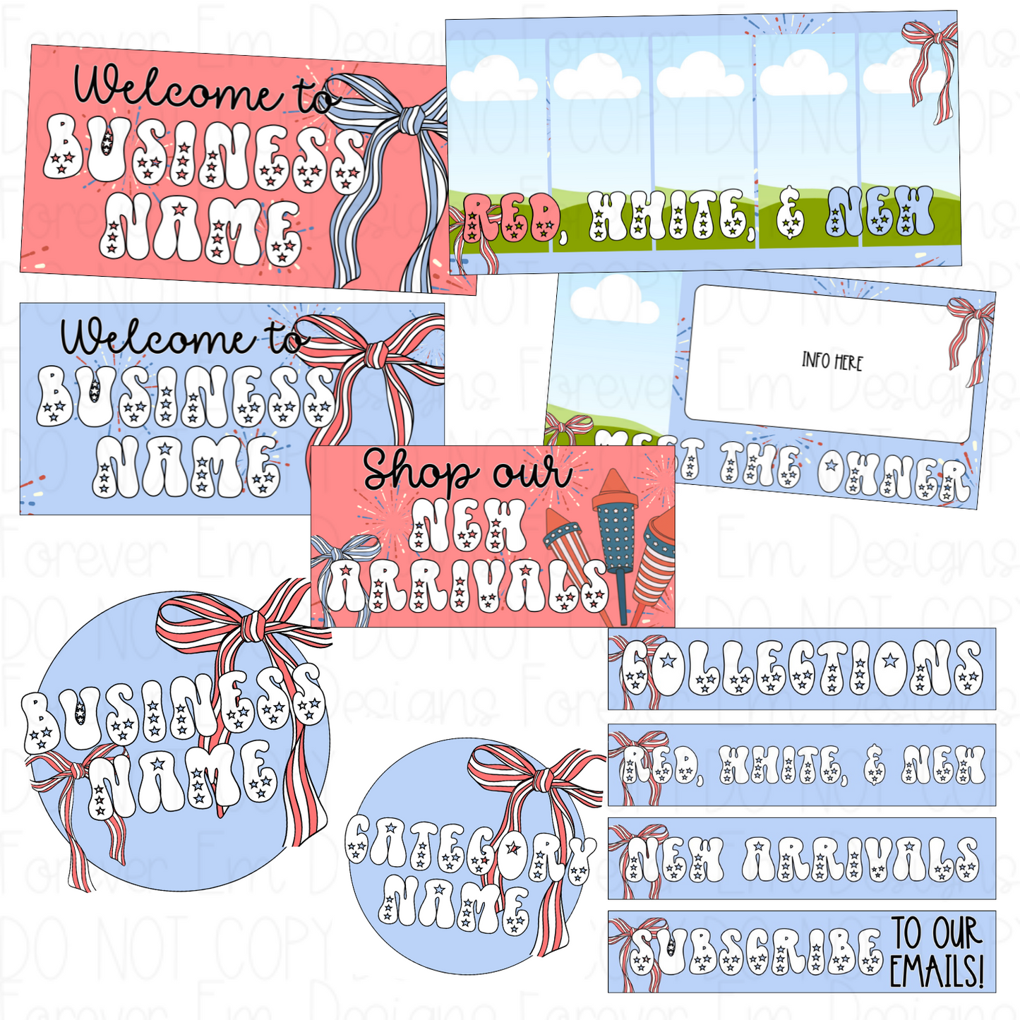 4th of July Website Bundle
