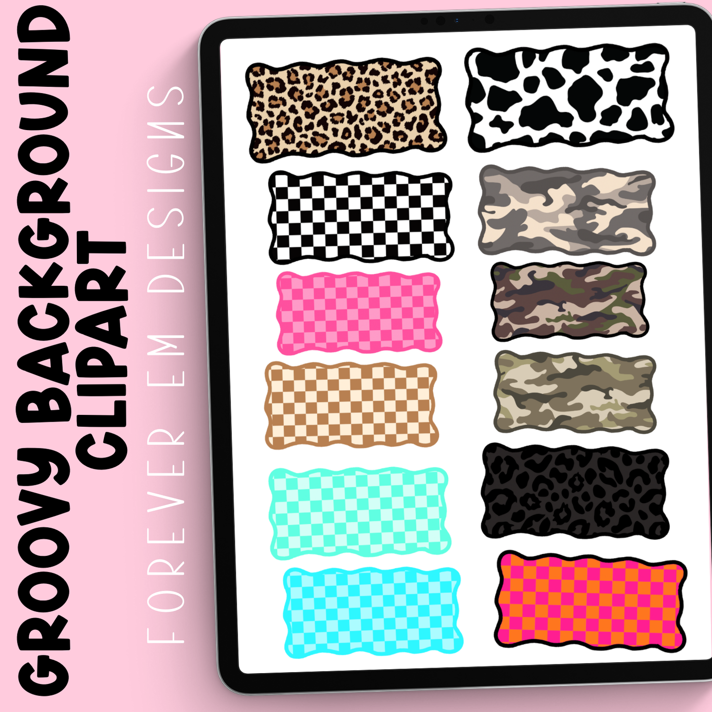Groovy background clipart