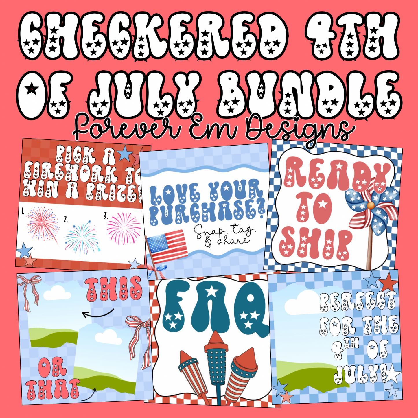 Checkered 4th of July Bundle
