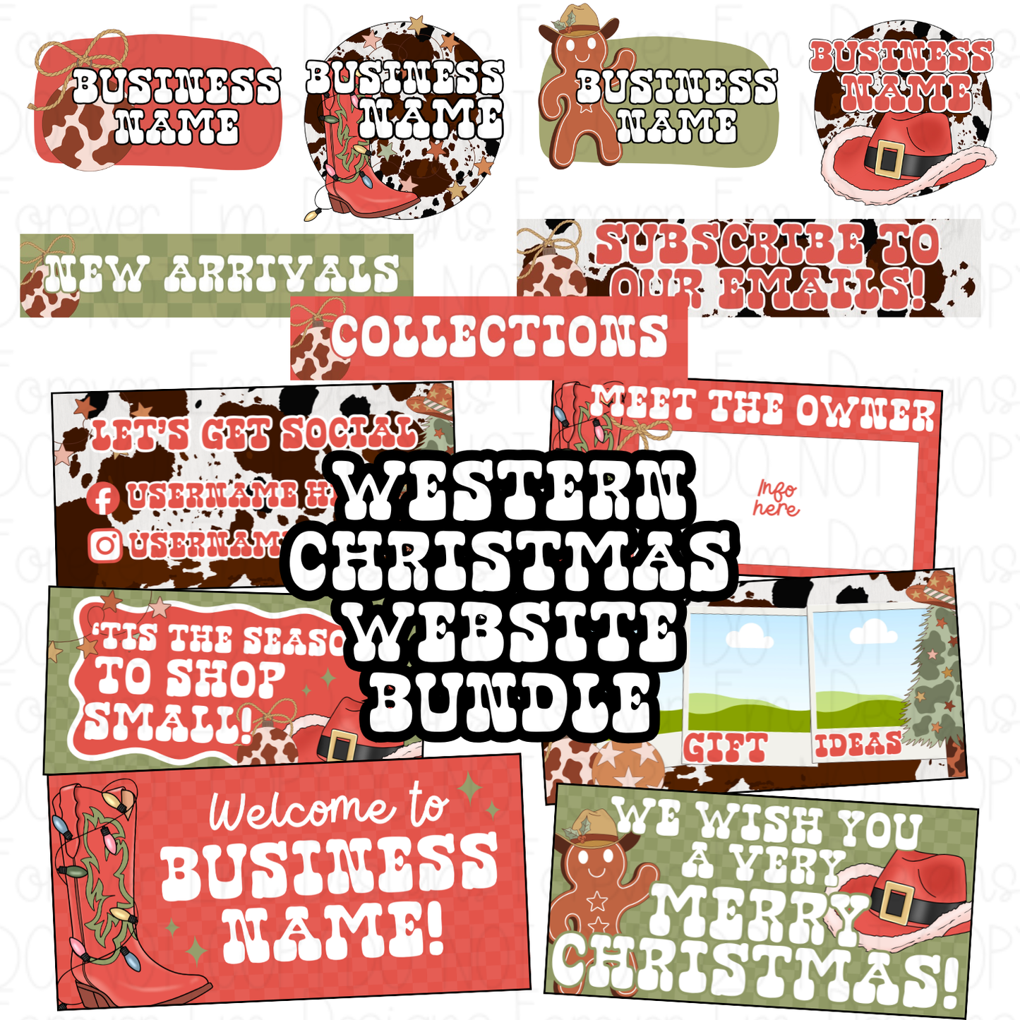 Western Christmas Website Bundle