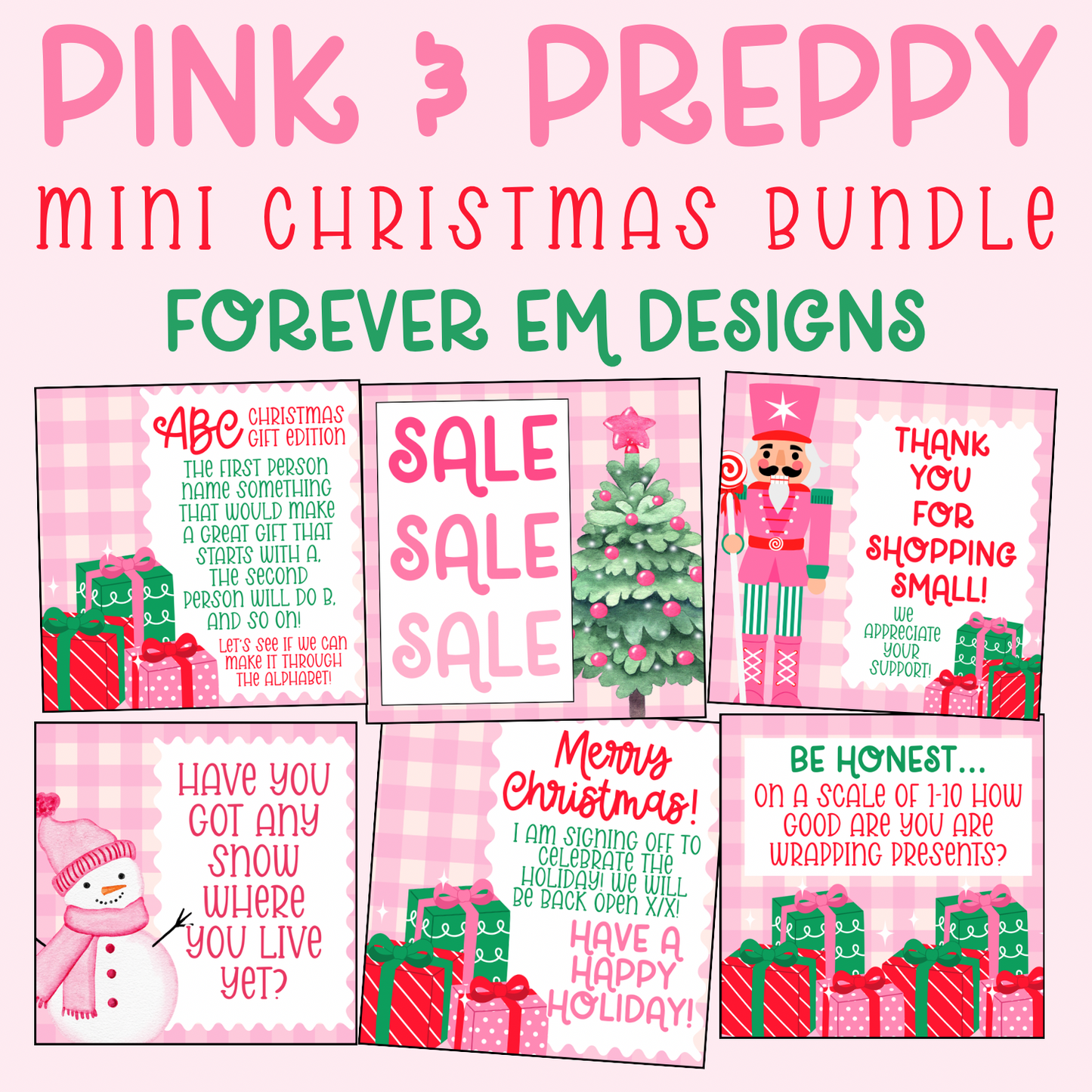 Pink & Preppy Christmas Mini Bundle (2025)