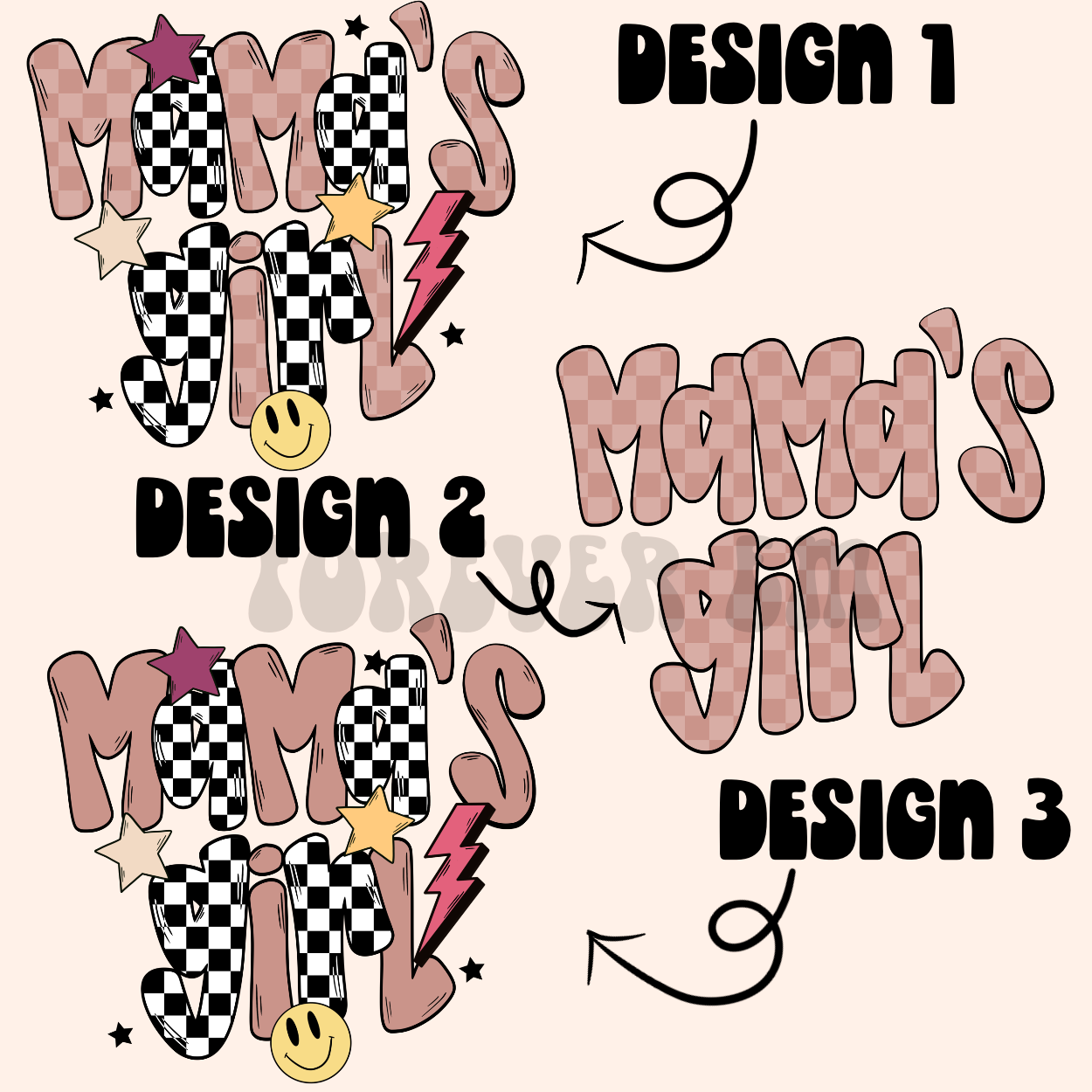 Retro mamas girl PNG BUNDLE