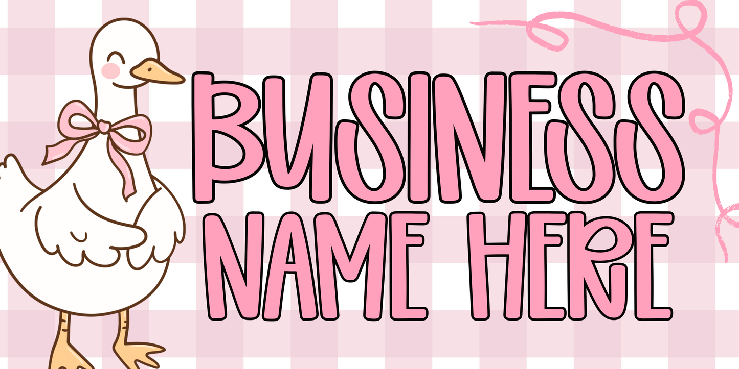 Gingham/Goose Facebook Cover Template