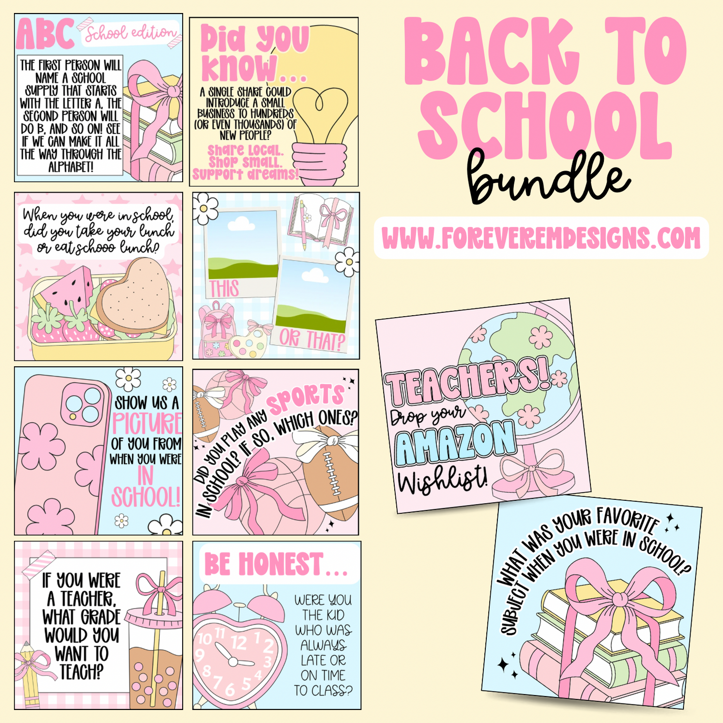 Back to School Social Media Bundle