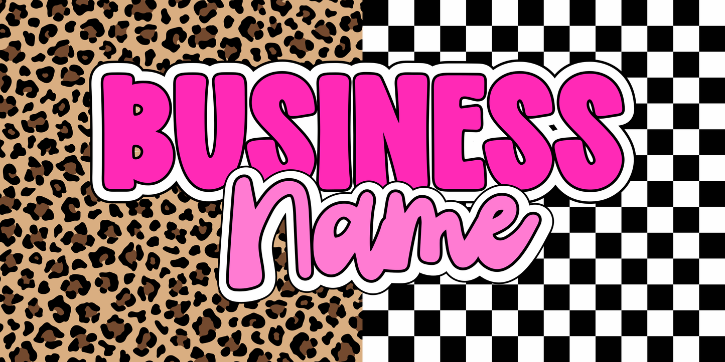 Leopard + Checkered Print Facebook Cover
