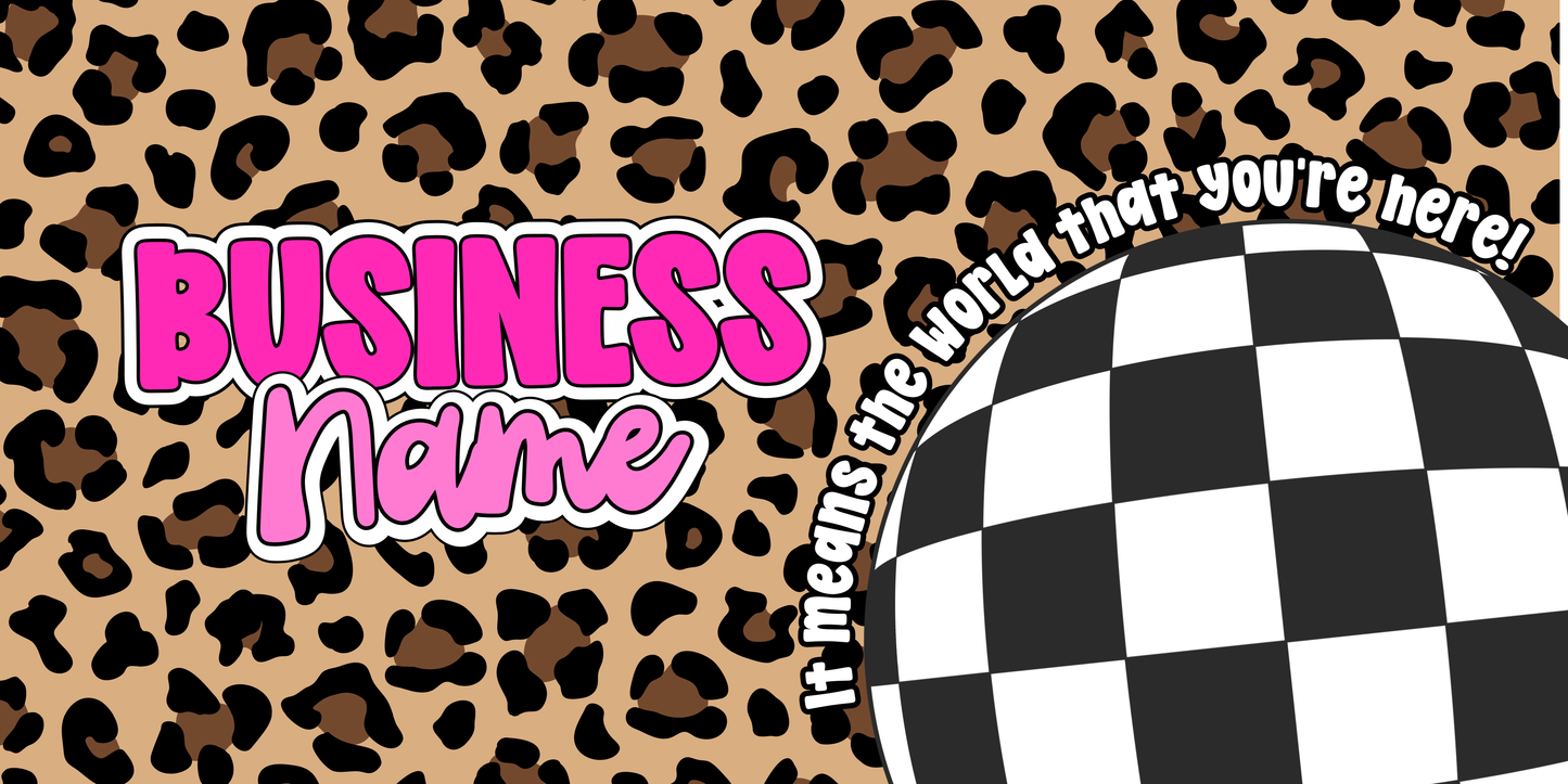 Leopard + Checkered Print Facebook Cover