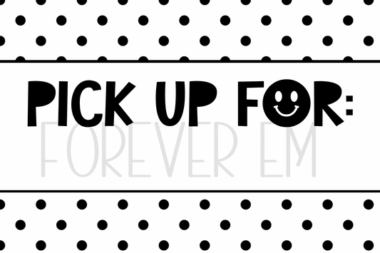 Pick up for smiley thermal label design