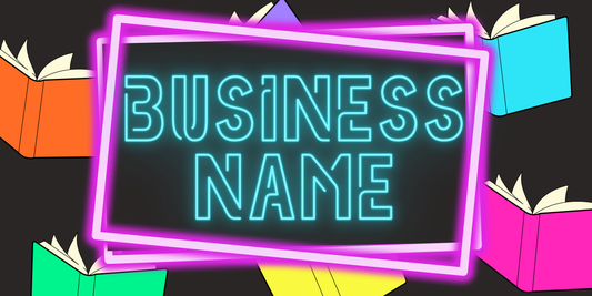Neon Bookish Facebook Cover