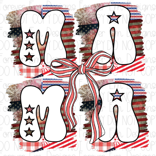 4th of July Mama PNG