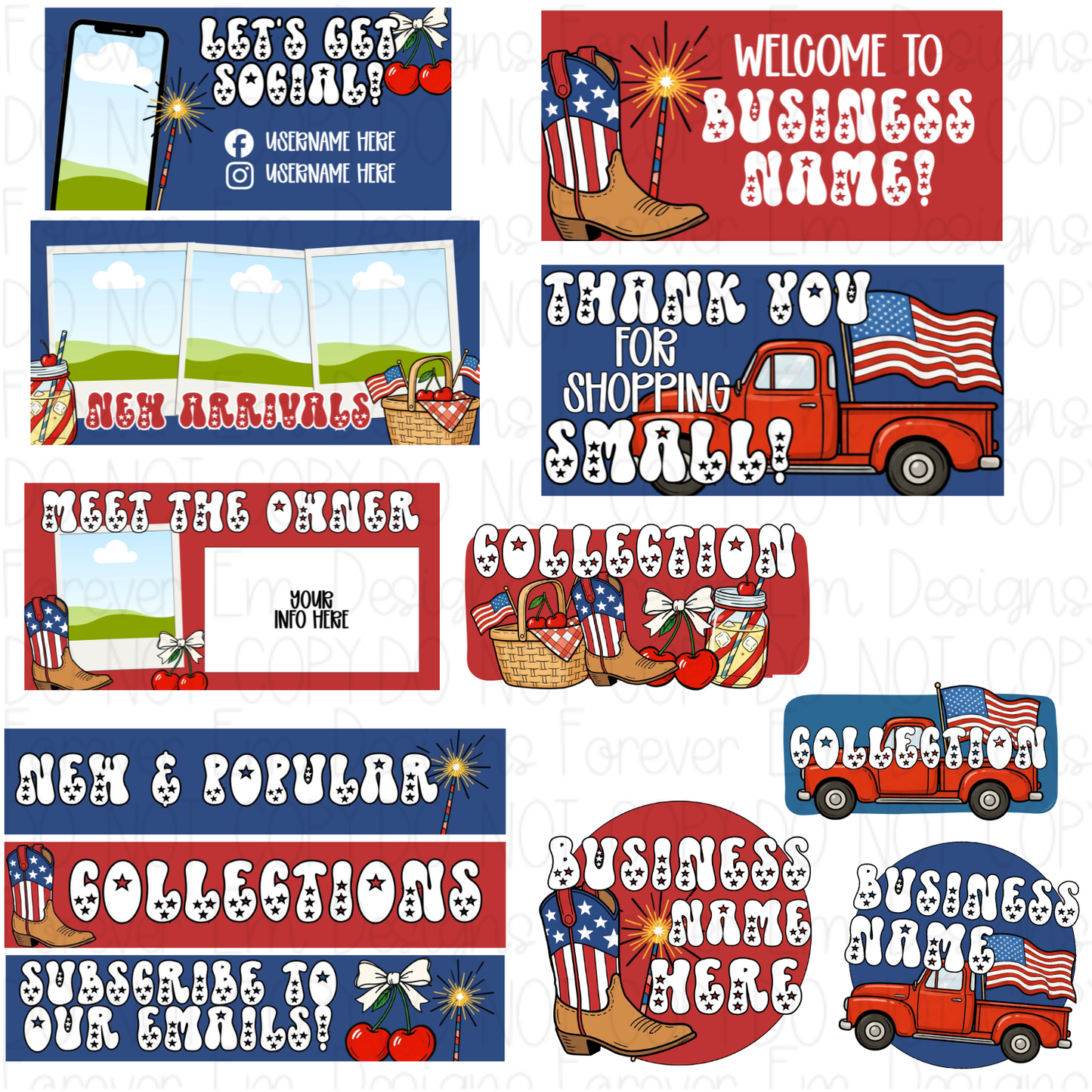 A Small Town 4th Website Bundle