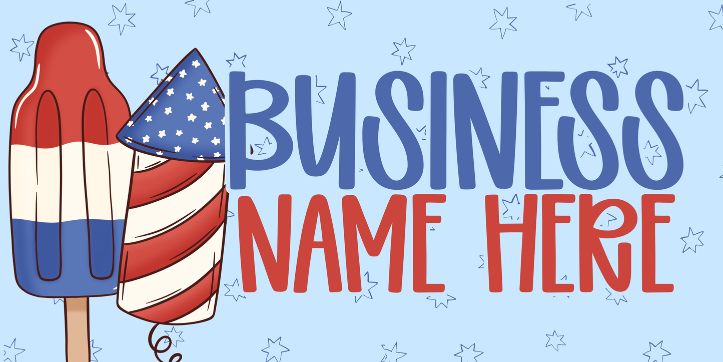 Preppy 4th of July Facebook Cover Template