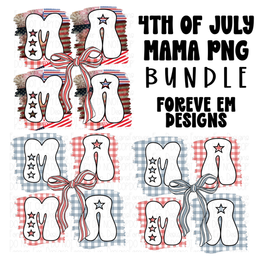 4th of July Mama PNG Bundle