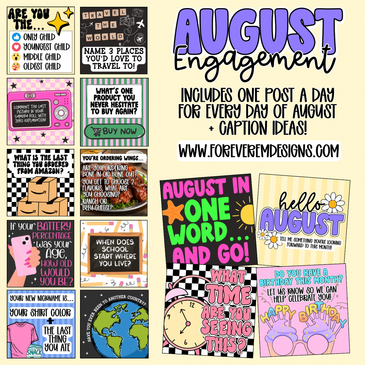 Monthly Engagement Bundle- August
