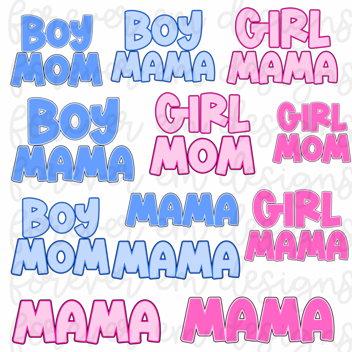 Boy Mom/Girl Mom PNG Drive