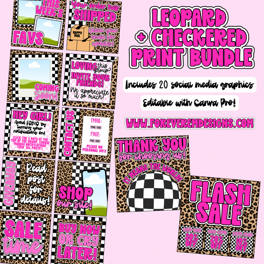 Checkered + Leopard Print Bundle